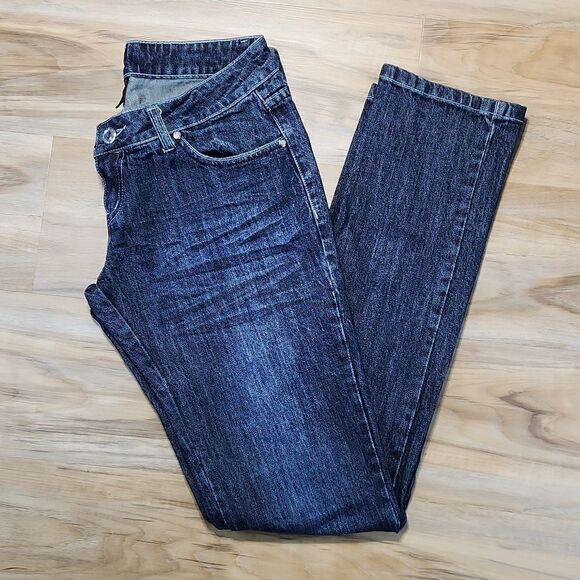 ☔️💜Decoded Blue Jeans w/Rhinestone & Embroidered Back Pockets Size 7/29 - Picture 2 of 12